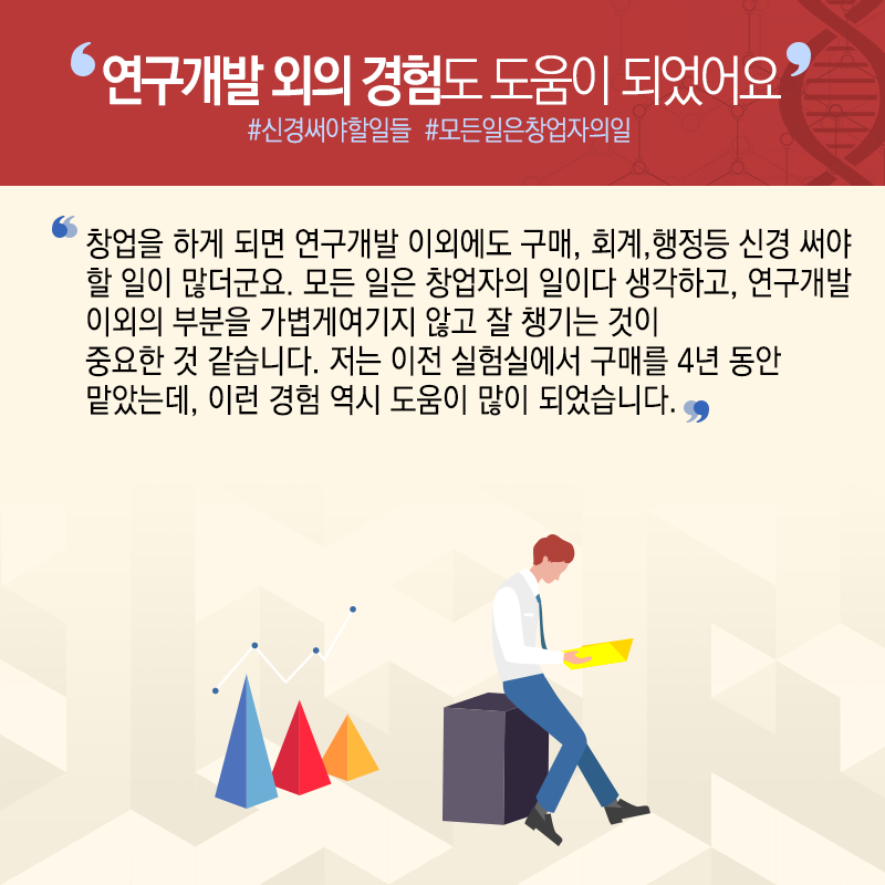 고만고만한 연구자 벗어나 창업가 변신..."인류건강 기술구현 목표"8에 관한 인포그래픽입니다. 자세한 사항은 하단에 있습니다.