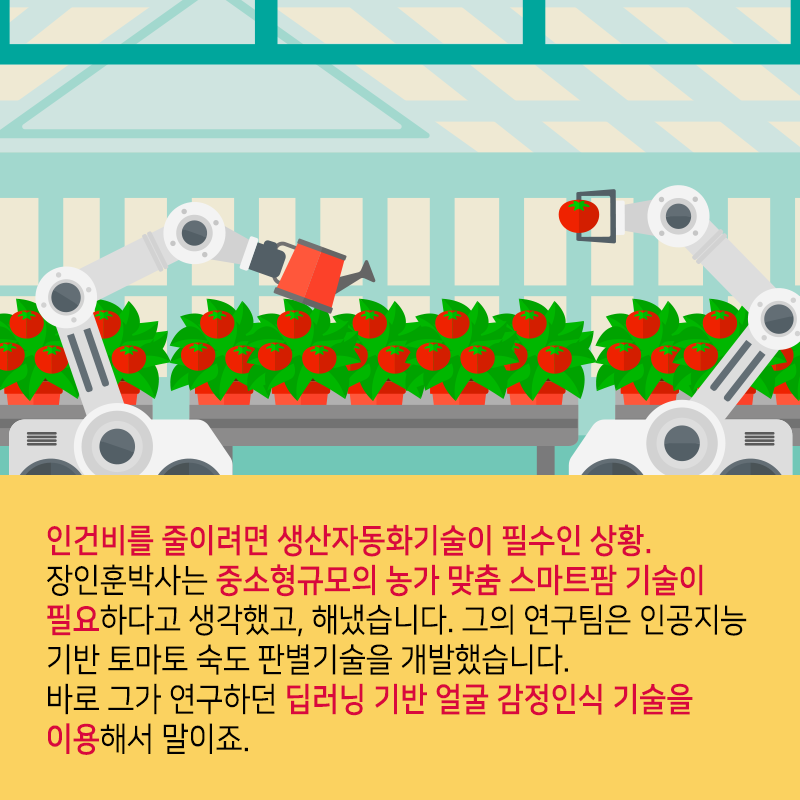 스마트팜에서 얼굴 표정으로 덜 익은 토마토까지 골라내는 기술을 개발하다4에 관한 인포그래픽입니다. 자세한 사항은 하단에 있습니다.