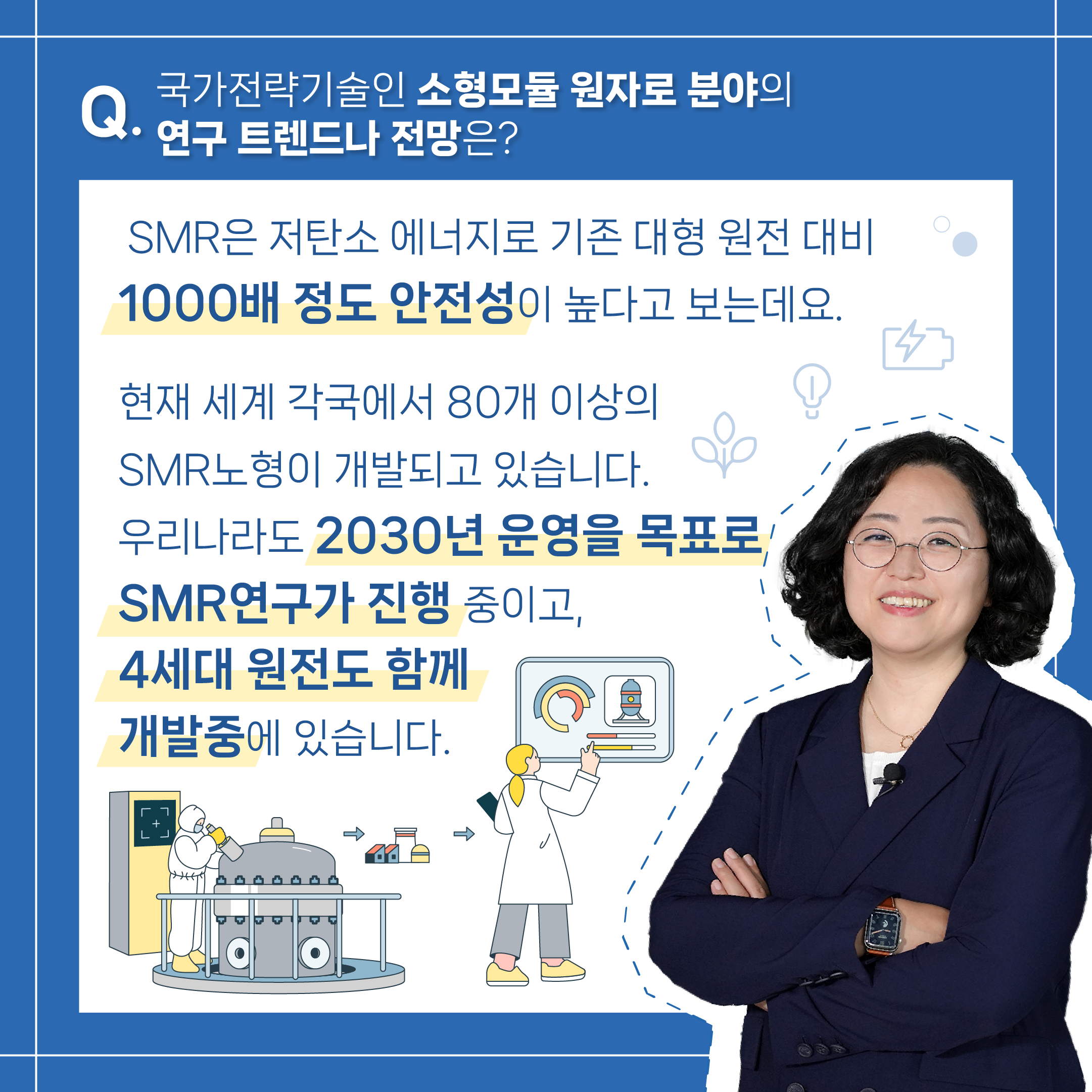 불안을 성장 에너지로 바꾸며 혁신형 소형모듈원전 개발에 집중한 비결은?5에 관한 인포그래픽입니다. 자세한 사항은 하단에 있습니다.