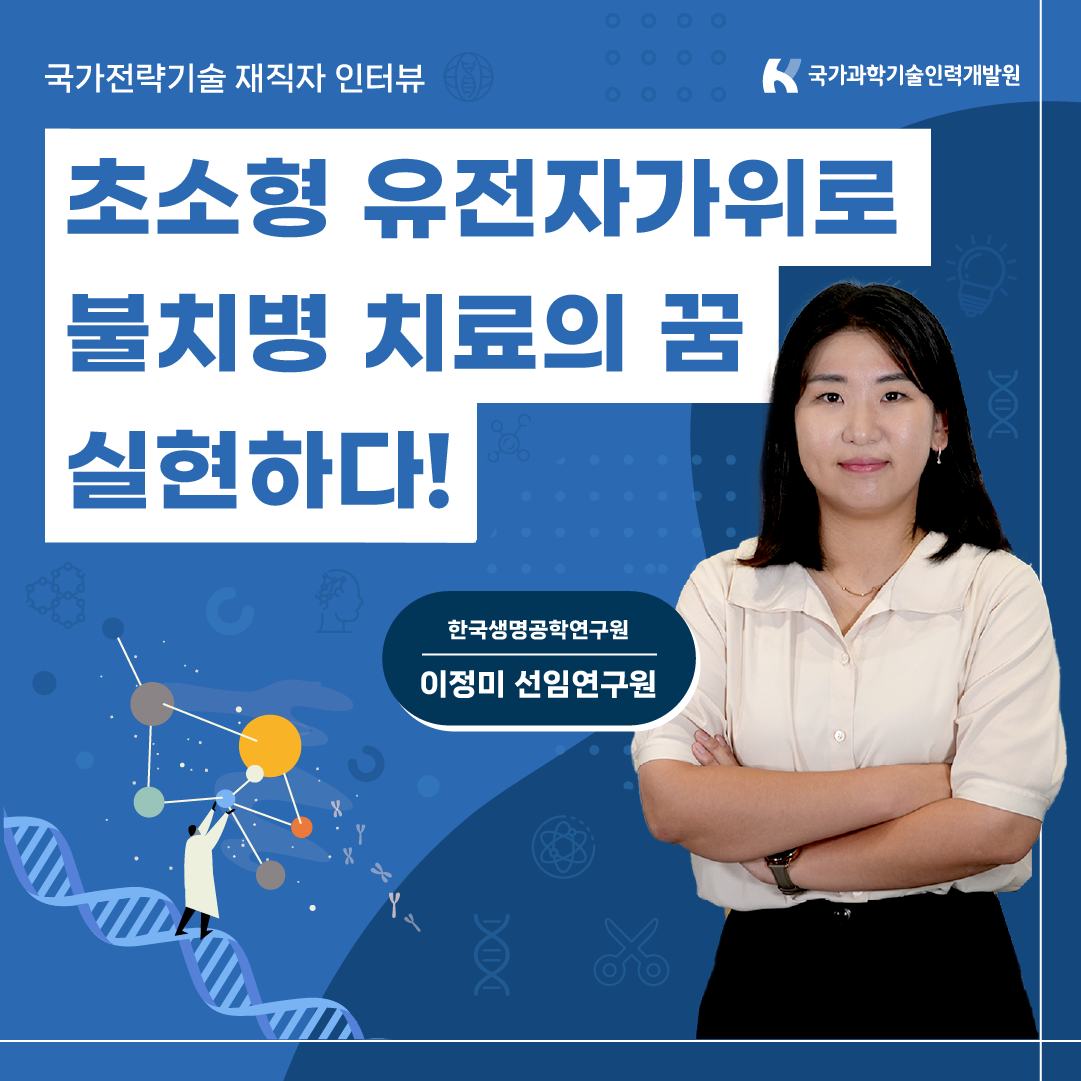 초소형 유전자가위로 불치병 치료의 꿈 실현하다!1에 관한 인포그래픽입니다. 자세한 사항은 하단에 있습니다.