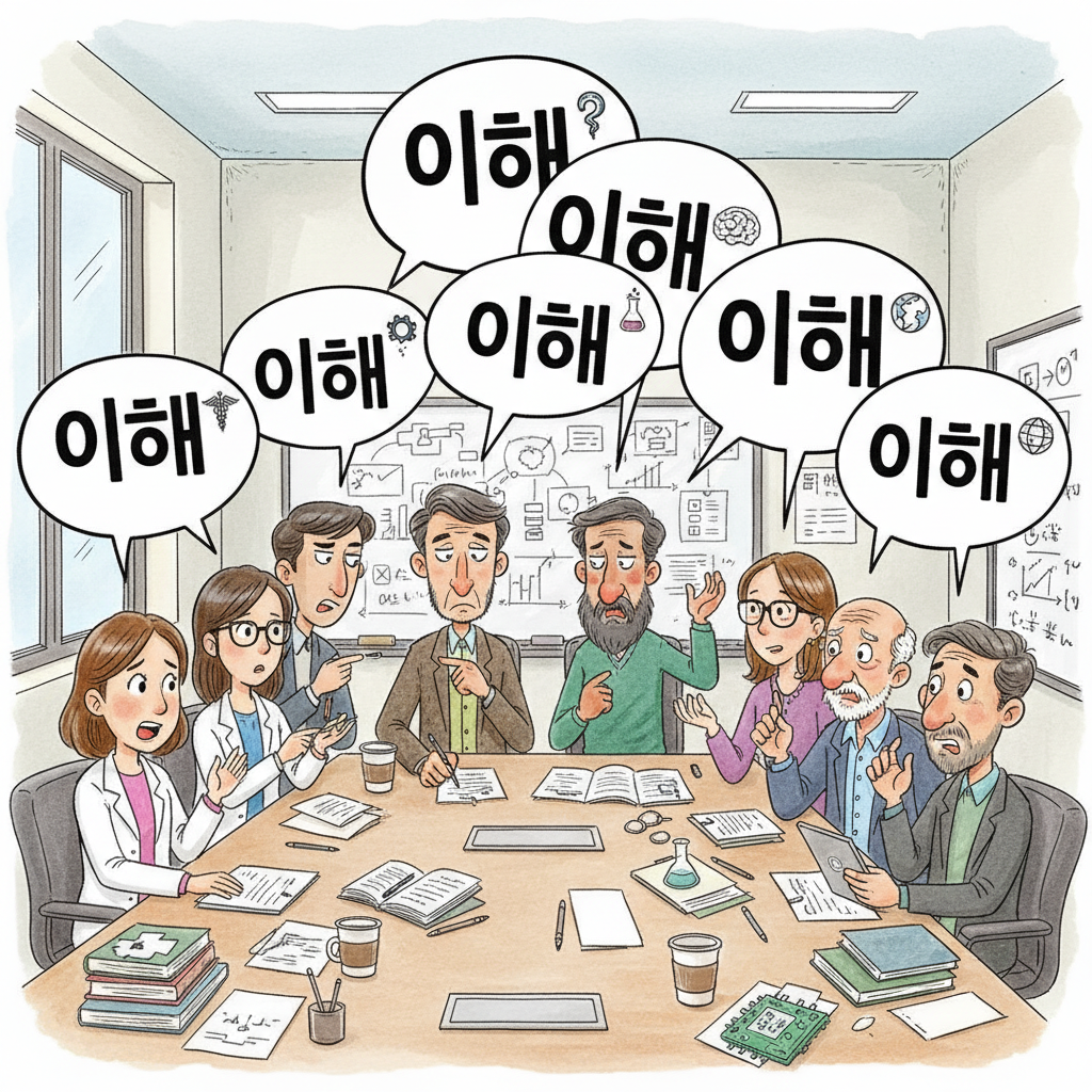 그림2, 학문 분야 간 소통의 어려움