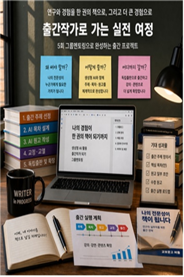 [장기 그룹 멘토링] 연구, 전문 경험을 바탕으로 독립출판 기반의 “출간작가”로 전환하기